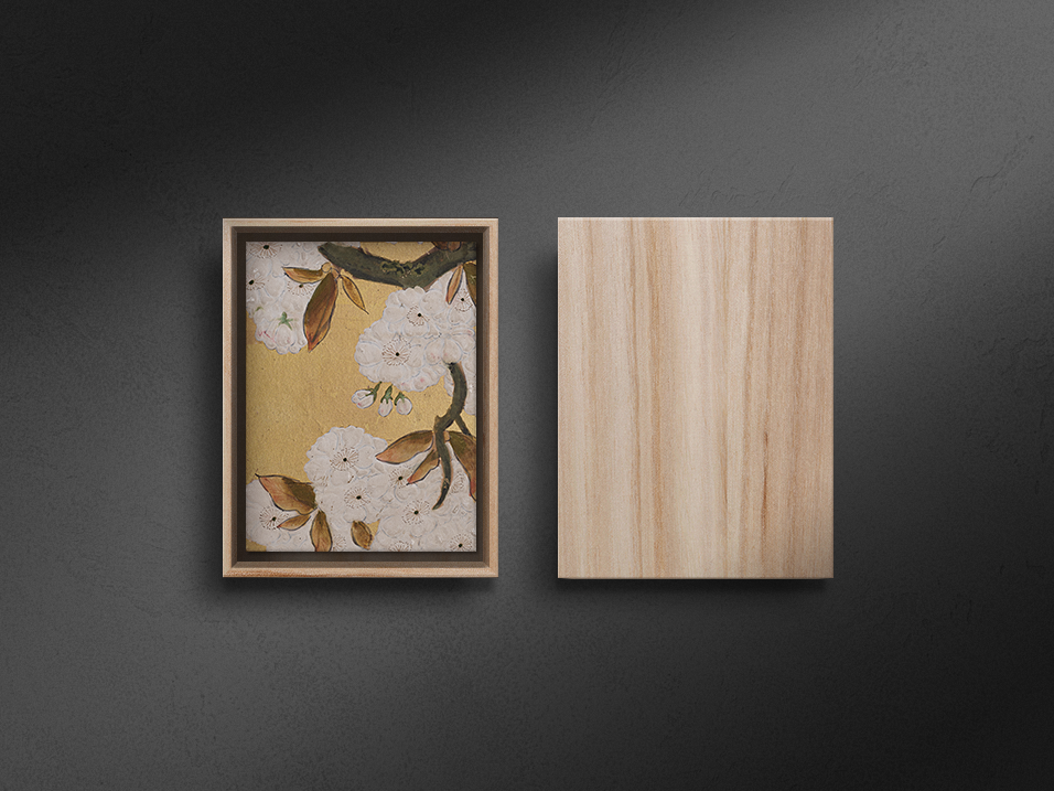 Antique Wild Cherry Blossom Painting